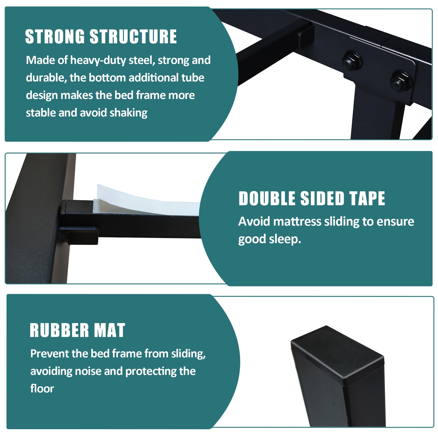 Twin Bed Frames Platform, 14/18 Inch High 3500 lbs Heavy Duty Metal Platform, Mattress Foundation with Steel Slat Support/No Box Spring Needed/Noise Free/Non-Slip/Easy Assembly
