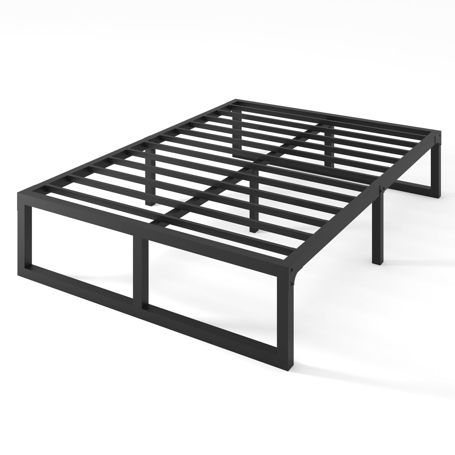 Full Size Bed Frame, 14 Inch Heavy Duty Support 3500 lbs Metal Platform, No Box Spring Needed/Noise Free/Non-Slip/Steel Slat Support/Easy Assembly